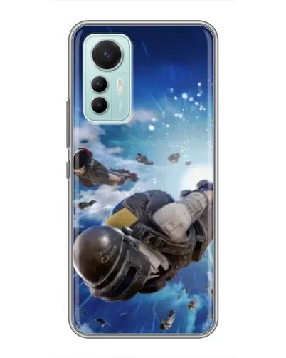 Чехол для Xiaomi Mi 12 Lite с картинкой «Десант PUBG — прыжок»
