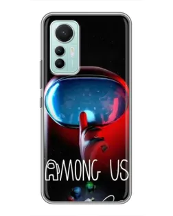 Чохол для Xiaomi Mi 12 Lite з картинкою «Червоний імпостер — макро»