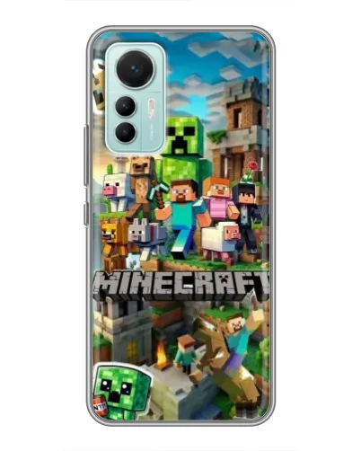 Чохол для Xiaomi Mi 12 Lite з картинкою «Замок Minecraft»