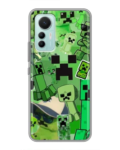 Чохол для Xiaomi Mi 12 Lite з картинкою «Кріпери Minecraft»