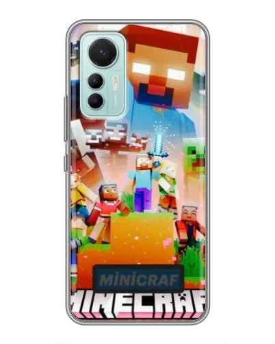 Чохол для Xiaomi Mi 12 Lite з картинкою «Minecraft герої гри»