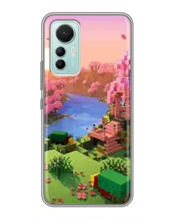 Чохол для Xiaomi Mi 12 Lite з картинкою «Рожеве дерево Minecraft»