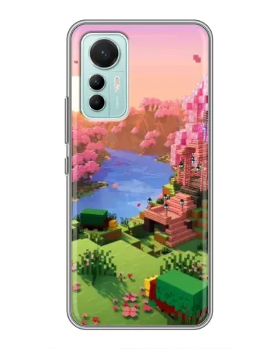 Чохол для Xiaomi Mi 12 Lite з картинкою «Рожеве дерево Minecraft»