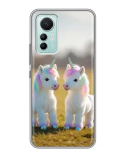 Чохол для Xiaomi Mi 12 Lite з картинкою «Пара єдинорогів»