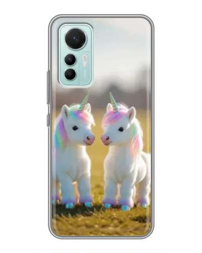 Чохол для Xiaomi Mi 12 Lite з картинкою «Пара єдинорогів»