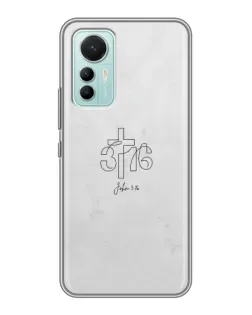 Чехол для Xiaomi Mi 12 Lite с картинкой «Иоанна 3:16 Крест»