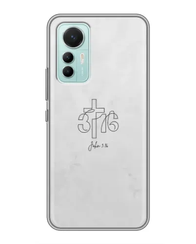 Чехол для Xiaomi Mi 12 Lite с картинкой «Иоанна 3:16 Крест»