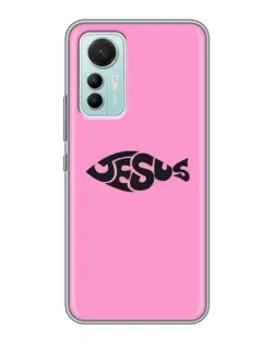 Чехол для Xiaomi Mi 12 Lite с картинкой «Розовый символ  Jesus»