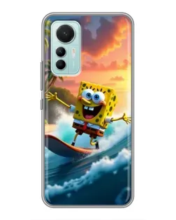 Чохол для Xiaomi Mi 12 Lite з картинкою «Губка Боб серфінгіст»