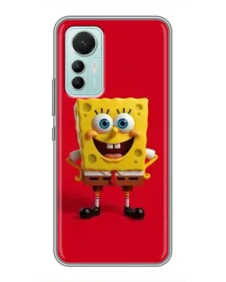 Чохол для Xiaomi Mi 12 Lite з картинкою «Спанч Боб на червоному»