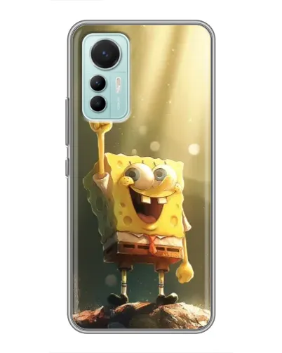 Чохол для Xiaomi Mi 12 Lite з картинкою «Сяючий Спанч Боб»