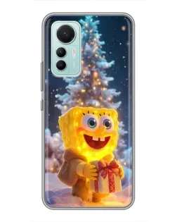 Чохол для Xiaomi Mi 12 Lite з картинкою «Різдвяний Спанч Боб»