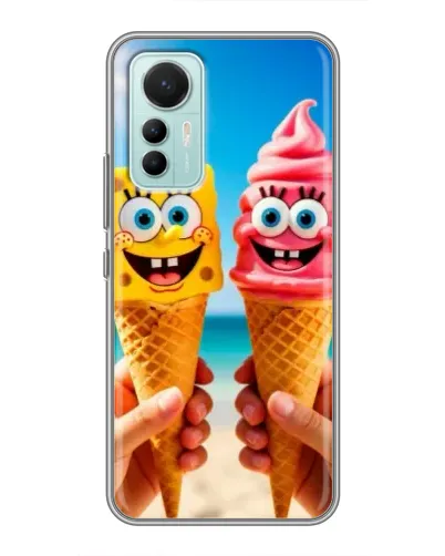 Чохол для Xiaomi Mi 12 Lite з картинкою «Спанч Боб морозиво»
