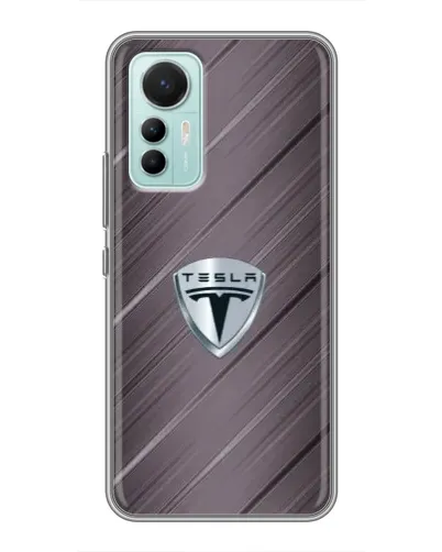 Чехол для Xiaomi Mi 12 Lite с картинкой «Металлическая текстура Tesla» Чехол для Xiaomi Mi 12 Lite с картинкой «Металлическая текстура Tesla»