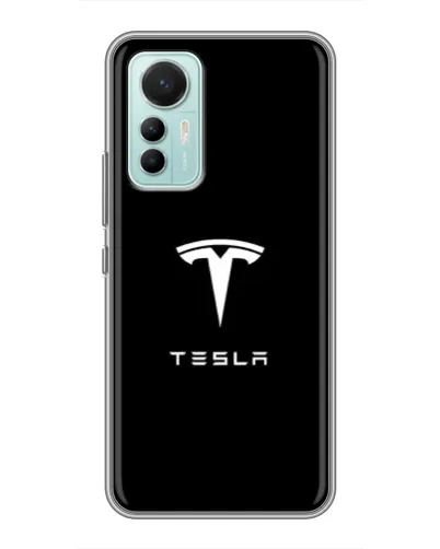 Чехол для Xiaomi Mi 12 Lite с картинкой «Tesla White Logo» Чехол для Xiaomi Mi 12 Lite с картинкой «Tesla White Logo»