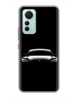 Чехол для Xiaomi Mi 12 Lite с картинкой «Фары Tesla Night»