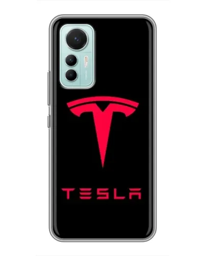 Чехол для Xiaomi Mi 12 Lite с картинкой «Tesla Red Logo» Чехол для Xiaomi Mi 12 Lite с картинкой «Tesla Red Logo»