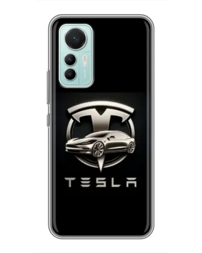 Чехол для Xiaomi Mi 12 Lite с картинкой «Tesla — серебристое авто» Чехол для Xiaomi Mi 12 Lite с картинкой «Tesla — серебристое авто»