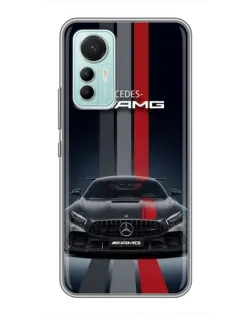 Чохол для Xiaomi Mi 12 Lite з картинкою «Mercedes — білий карбон»