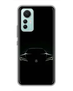 Чехол для Xiaomi Mi 12 Lite с картинкой «Mercedes — силуэт авто»