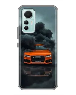 Чохол для Xiaomi Mi 12 Lite з картинкою «Audi у хмарах диму»