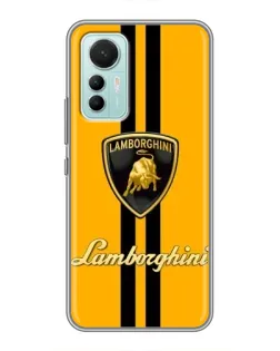 Чохол для Xiaomi Mi 12 Lite з картинкою «Lamborghini Stripe жовтий»