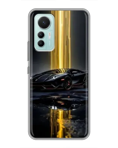 Чехол для Xiaomi Mi 12 Lite с картинкой «Ночной Lamborghini драйв»