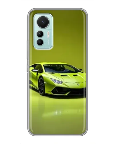 Чехол для Xiaomi Mi 12 Lite с картинкой «Салатовый Lamborghini Huracan»