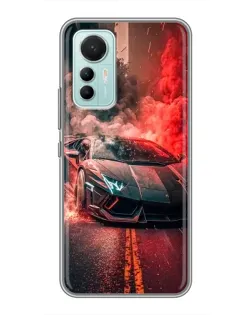 Чехол для Xiaomi Mi 12 Lite с картинкой «Lamborghini красный дым»