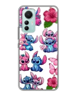 Чехол для Xiaomi Mi 12 Lite с картинкой «Стикеры Stitch и Angel»