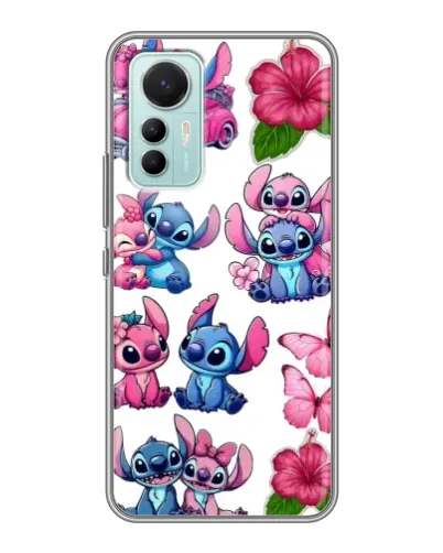 Чехол для Xiaomi Mi 12 Lite с картинкой «Стикеры Stitch и Angel»