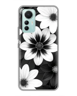 Чохол для Xiaomi Mi 12 Lite з картинкою «Монохромні айстри»