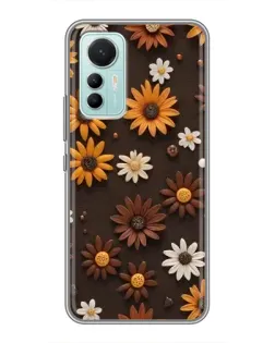 Чохол для Xiaomi Mi 12 Lite з картинкою «Візерунок з маленьких соняшників»