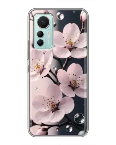 Чохол для Xiaomi Mi 12 Lite з картинкою «Ніжня сакура та краплі» Чохол для Xiaomi Mi 12 Lite з картинкою «Ніжня сакура та краплі»