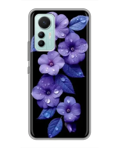 Чохол для Xiaomi Mi 12 Lite з картинкою «Фіолетові квіти з росою» Чохол для Xiaomi Mi 12 Lite з картинкою «Фіолетові квіти з росою»