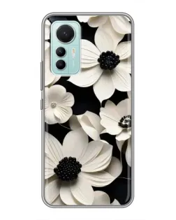 Чохол для Xiaomi Mi 12 Lite з картинкою «Об'ємні білі квіти»