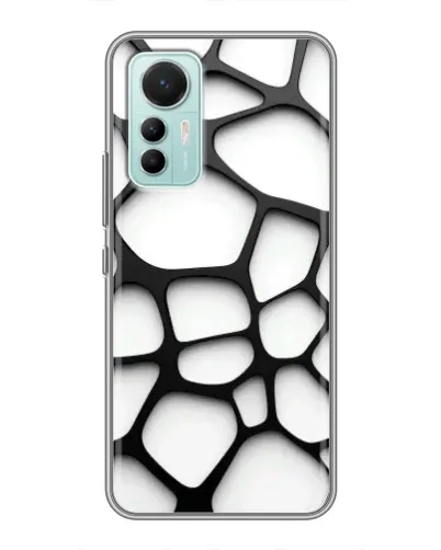 Чехол для Xiaomi Mi 12 Lite с картинкой «Белая объемная сетка» Чехол для Xiaomi Mi 12 Lite с картинкой «Белая объемная сетка»