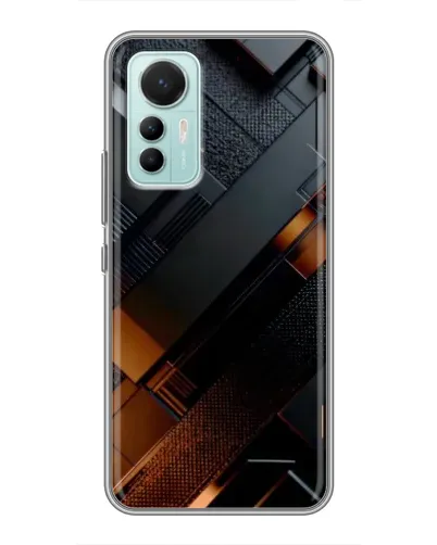Чехол для Xiaomi Mi 12 Lite с картинкой «Черные геометрические блоки» Чехол для Xiaomi Mi 12 Lite с картинкой «Черные геометрические блоки»
