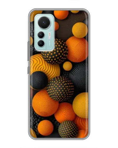 Чехол для Xiaomi Mi 12 Lite с картинкой «Объемные оранжевые сферы» Чехол для Xiaomi Mi 12 Lite с картинкой «Объемные оранжевые сферы»