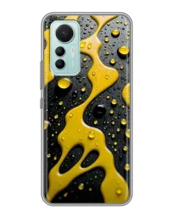 Чехол для Xiaomi Mi 12 Lite с картинкой «Жидкое желтое золото»