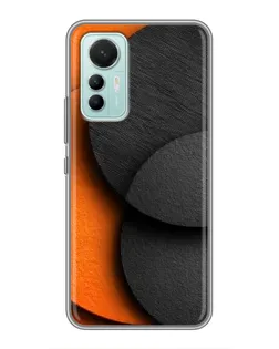 Чехол для Xiaomi Mi 12 Lite с картинкой «Геометрия оранжевых кругов»