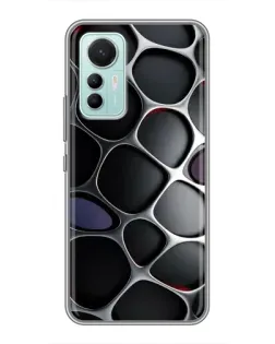 Чехол для Xiaomi Mi 12 Lite с картинкой «Объемная темная решетка»
