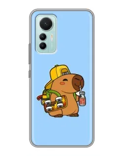 Чохол для Xiaomi Mi 12 Lite з картинкою «Капібара на скейті»