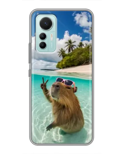 Чехол для Xiaomi Mi 12 Lite с картинкой «Капибара на море» Чехол для Xiaomi Mi 12 Lite с картинкой «Капибара на море»