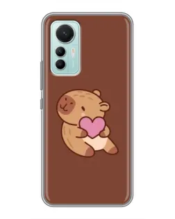 Чохол для Xiaomi Mi 12 Lite з картинкою «Капібара з серцем»