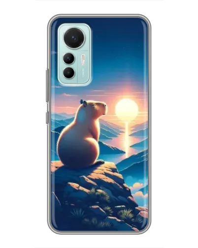 Чехол для Xiaomi Mi 12 Lite с картинкой «Закат солнца с капибарой» Чехол для Xiaomi Mi 12 Lite с картинкой «Закат солнца с капибарой»