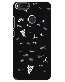 Чехол для Xiaomi Mi A1 / Mi 5X с картинкой «Nike Black Pattern»