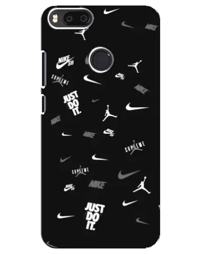 Чехол для Xiaomi Mi A1 / Mi 5X с картинкой «Nike Black Pattern»