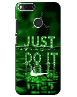 Чехол для Xiaomi Mi A1 / Mi 5X с картинкой «Зеленый неоновый Nike»