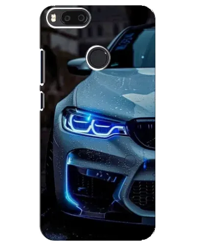 Чехол для Xiaomi Mi A1 / Mi 5X с картинкой «Взгляд BMW с синими фарами»